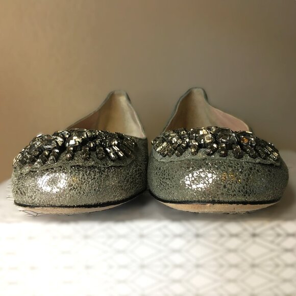 JOAN & DAVID "Daeila" Silver and Rhinestone Ballet Flats  ｡・:*˚:✧｡  Size 6 - Picture 7 of 16